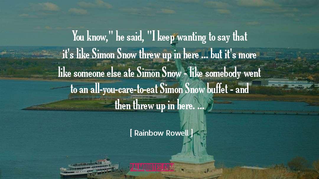 Buffet quotes by Rainbow Rowell