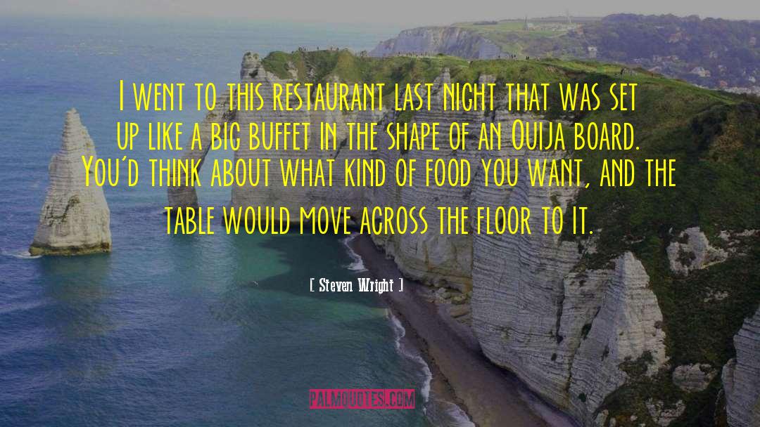 Buffet quotes by Steven Wright