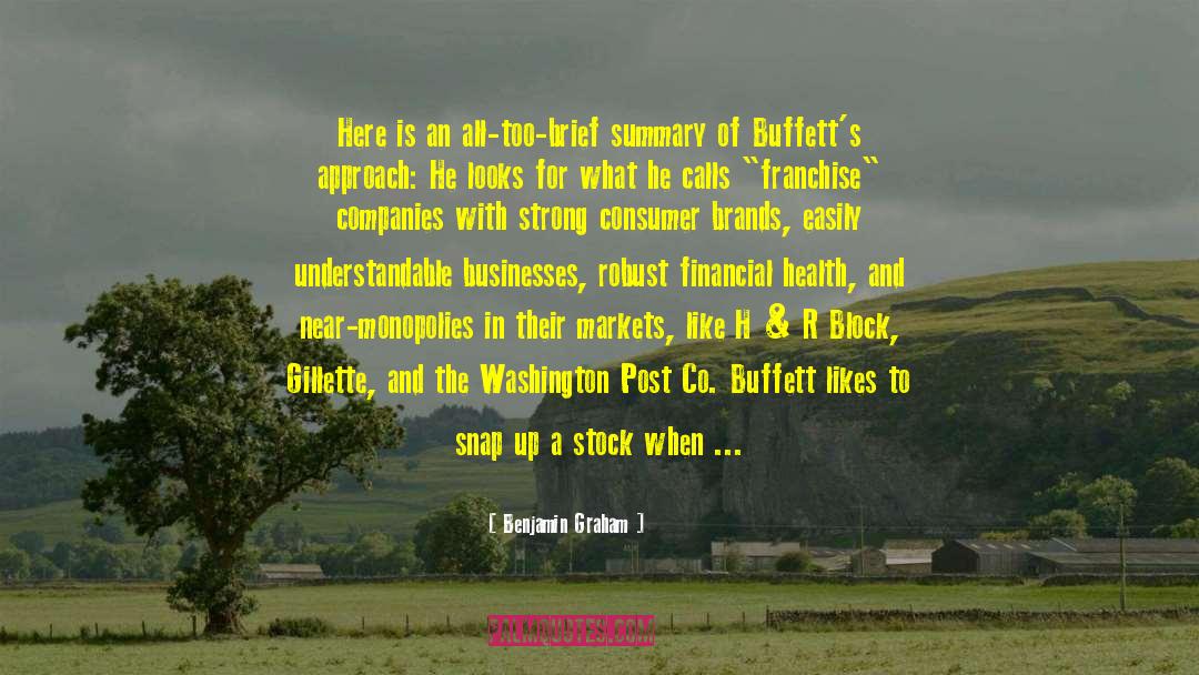 Buffetts quotes by Benjamin Graham