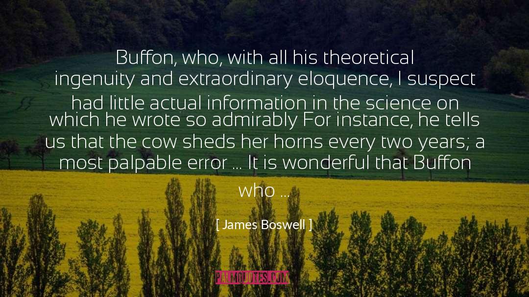 Buffon quotes by James Boswell