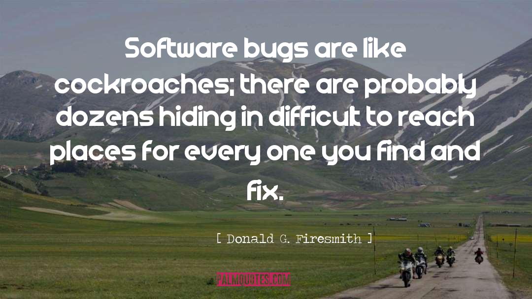 Bugs quotes by Donald G. Firesmith