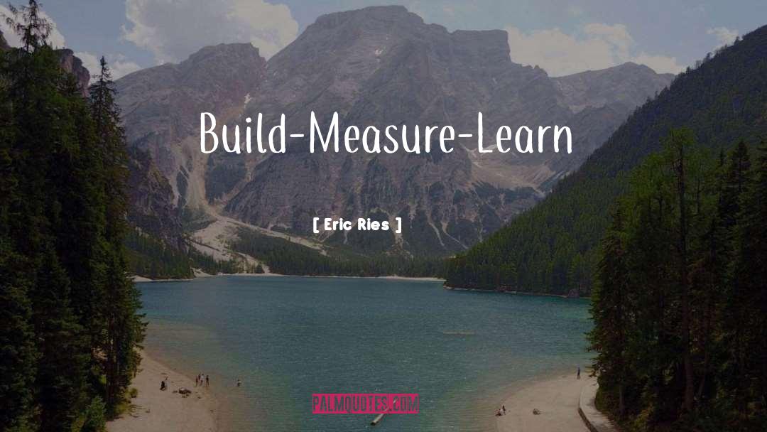Build Measure Learn quotes by Eric Ries