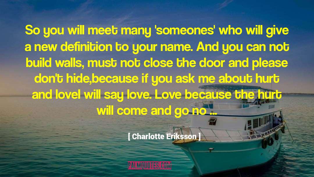 Build Walls quotes by Charlotte Eriksson
