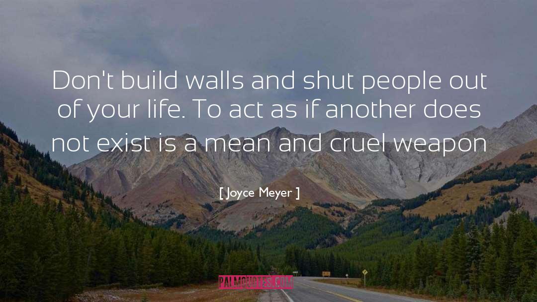 Build Walls quotes by Joyce Meyer