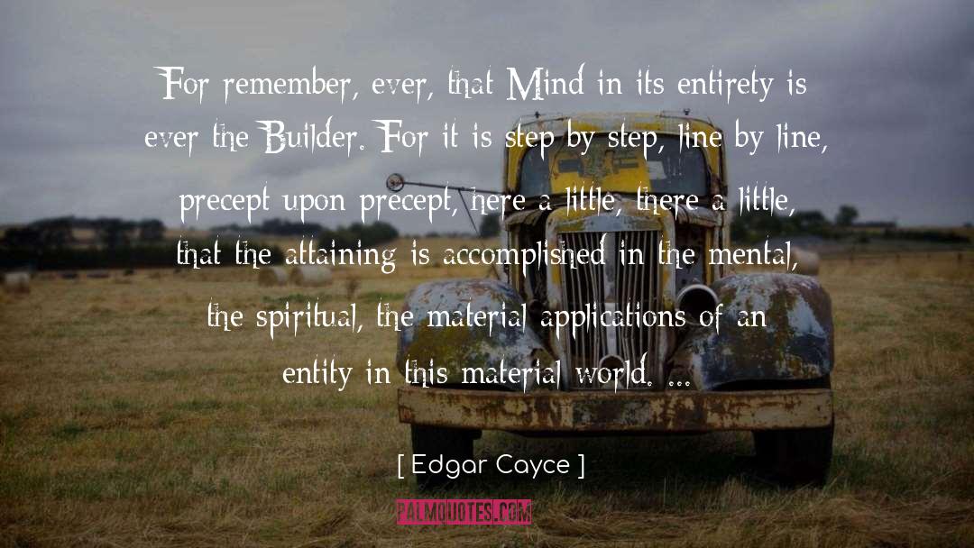 Builder quotes by Edgar Cayce