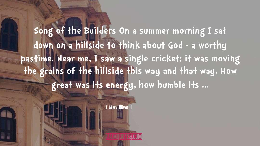 Builders quotes by Mary Oliver