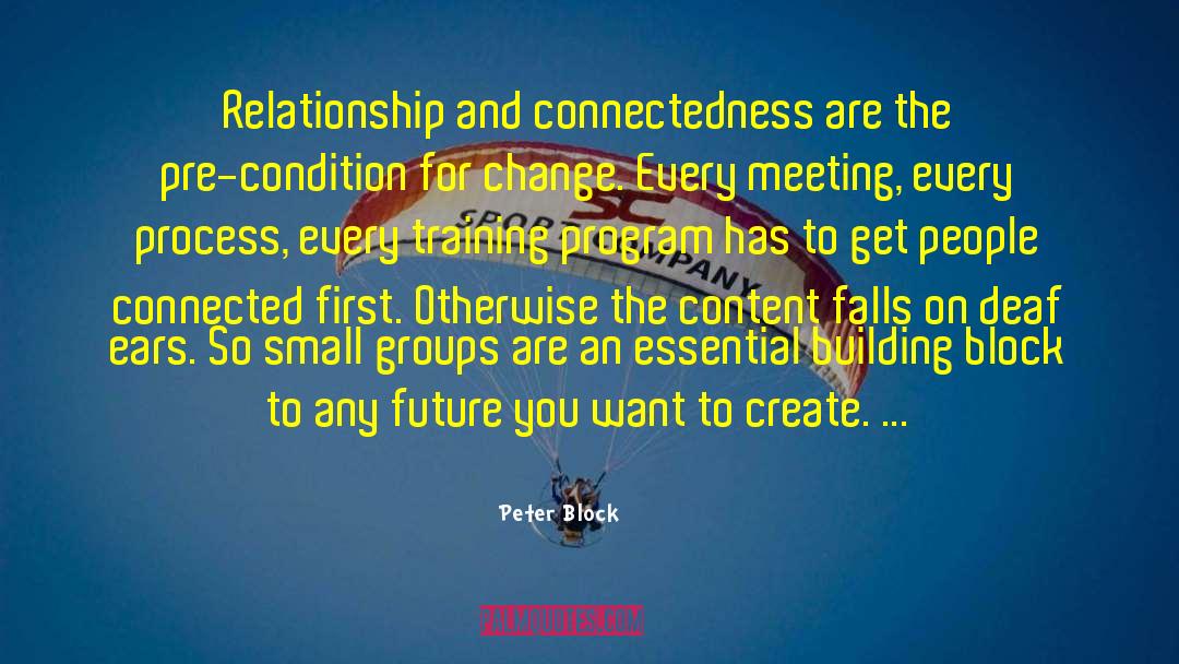 Building Block quotes by Peter Block