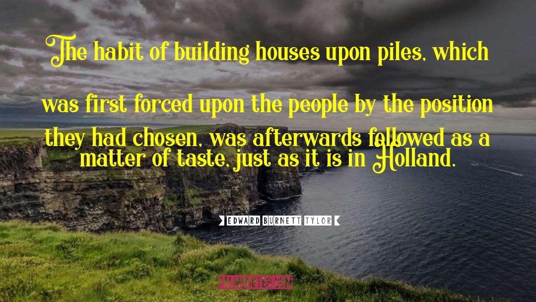 Building Houses quotes by Edward Burnett Tylor