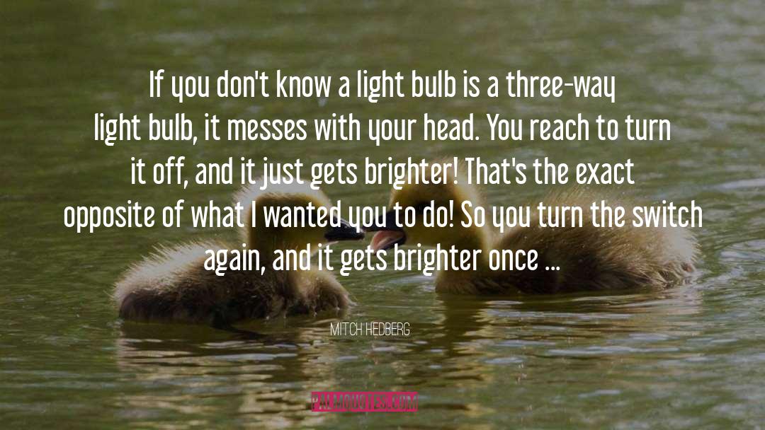 Bulb quotes by Mitch Hedberg