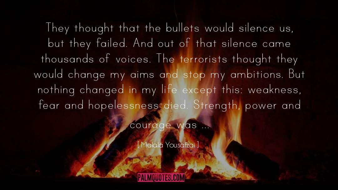 Bullets quotes by Malala Yousafzai