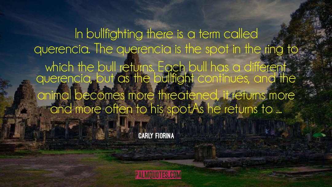 Bullfighting quotes by Carly Fiorina