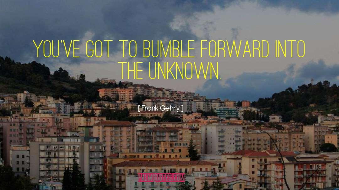 Bumble quotes by Frank Gehry