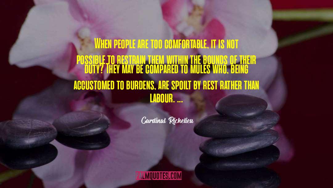 Burdens quotes by Cardinal Richelieu