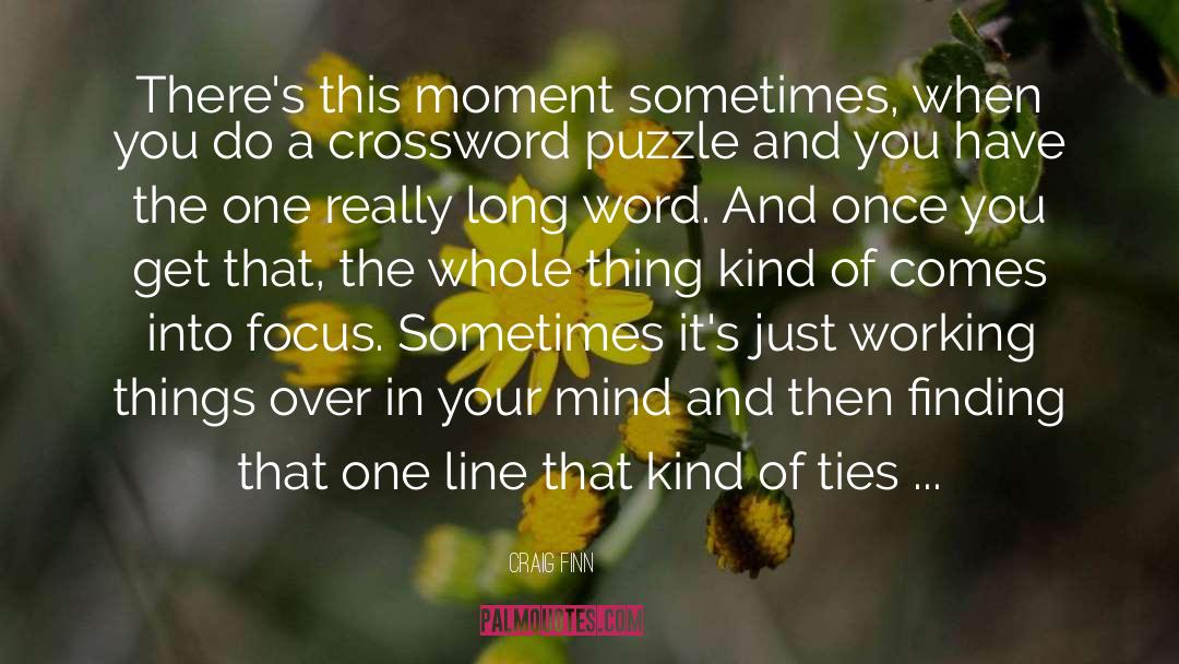 Burgeons Crossword quotes by Craig Finn