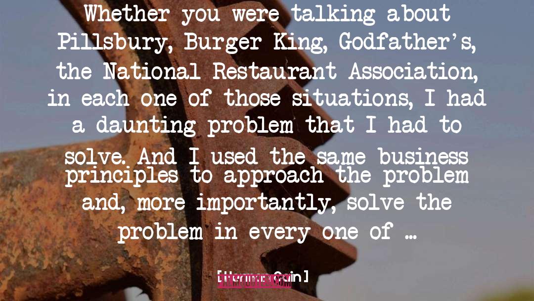 Burger quotes by Herman Cain