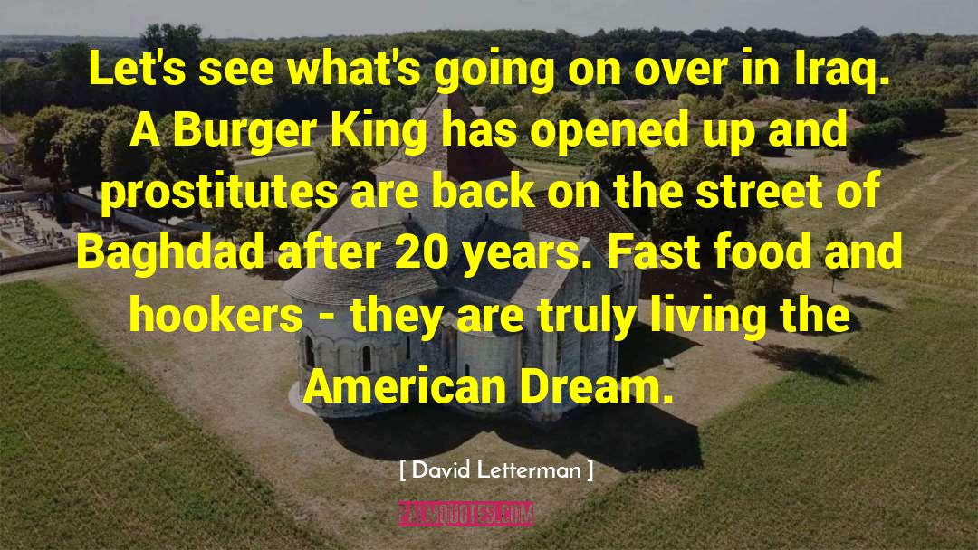 Burgers quotes by David Letterman