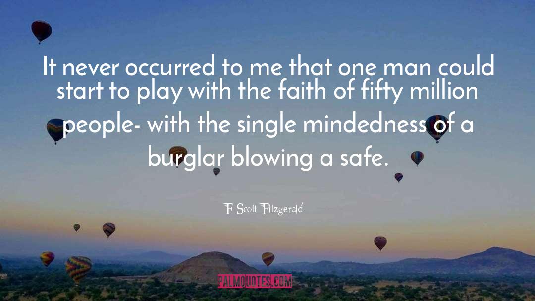 Burglar quotes by F Scott Fitzgerald