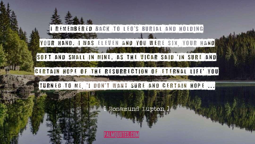 Burial quotes by Rosamund Lupton