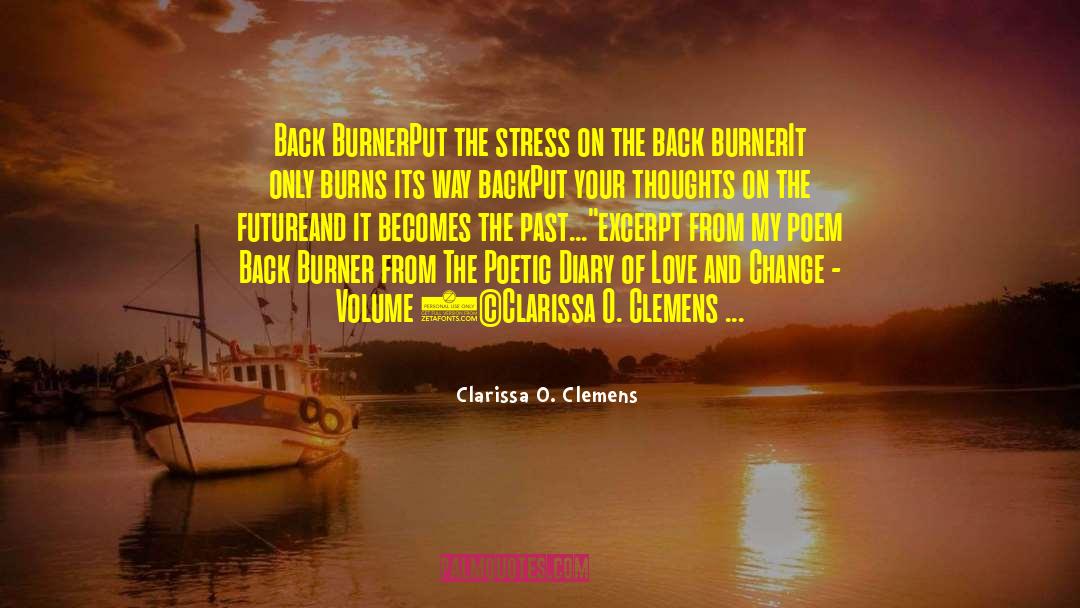 Burner quotes by Clarissa O. Clemens