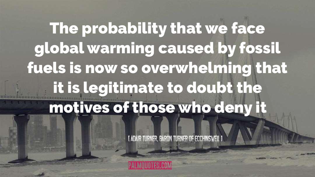 Burning Fossil Fuels quotes by Adair Turner, Baron Turner Of Ecchinswell