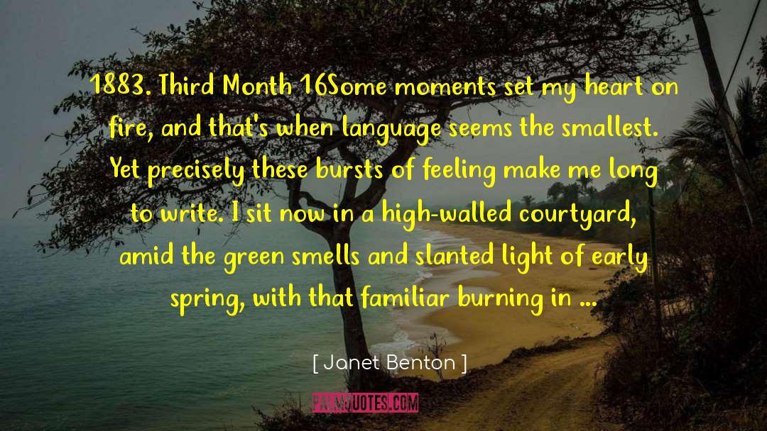 Bursts quotes by Janet Benton
