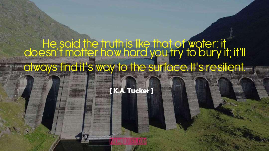 Burying Water quotes by K.A. Tucker
