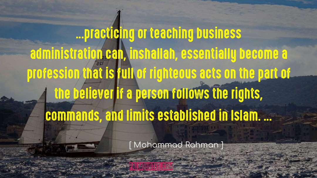 Business Administration quotes by Mohammad Rahman