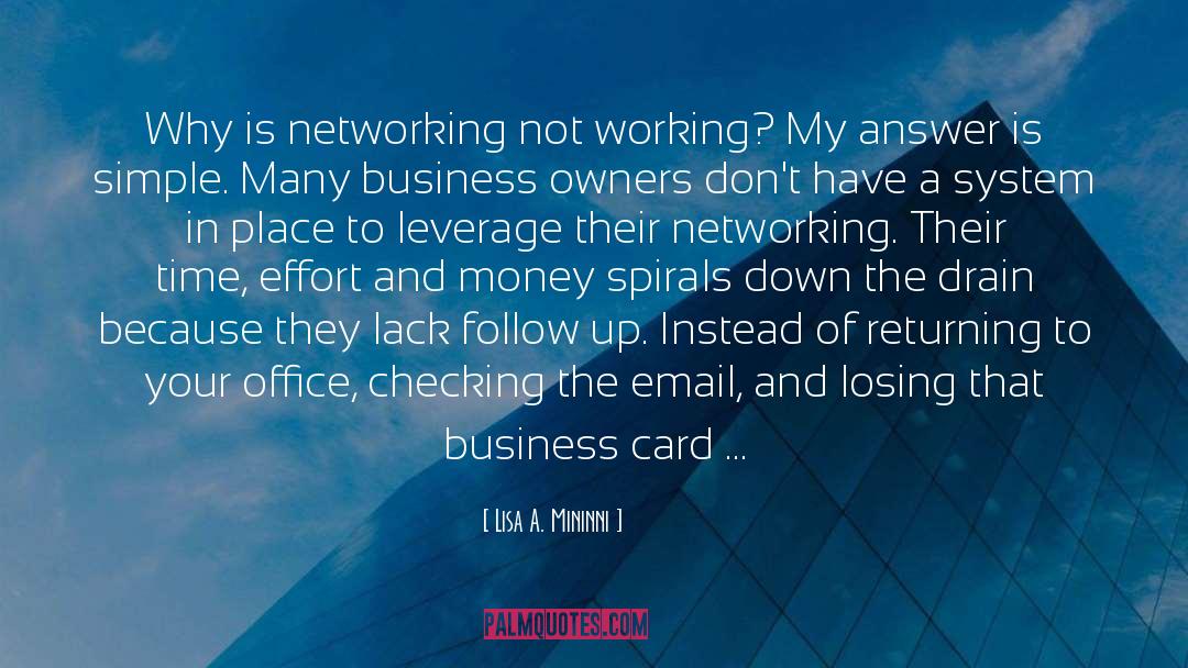 Business Advice quotes by Lisa A. Mininni