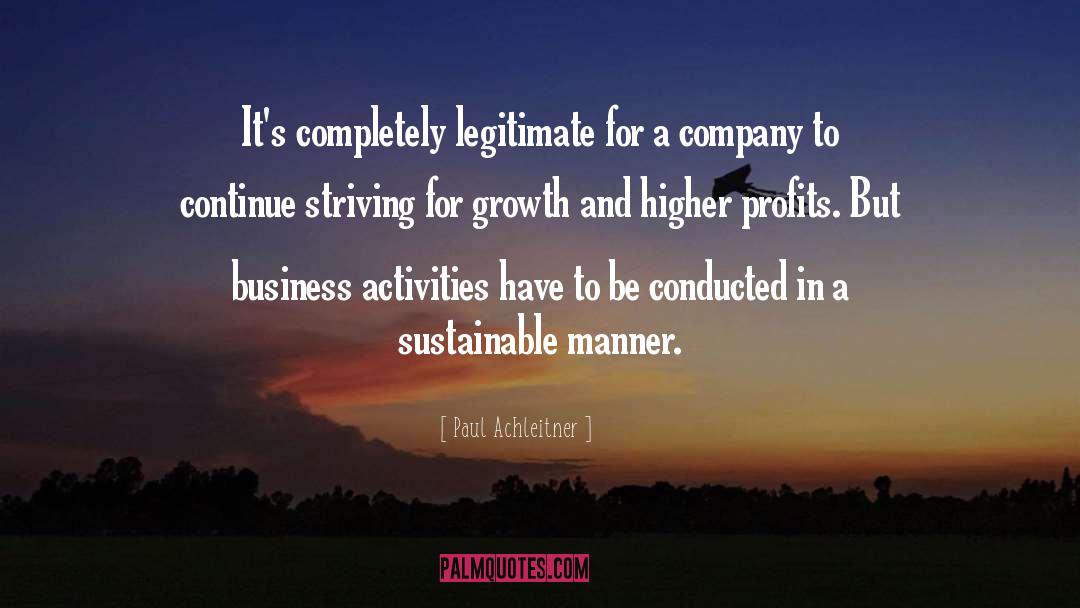 Business And Profits quotes by Paul Achleitner