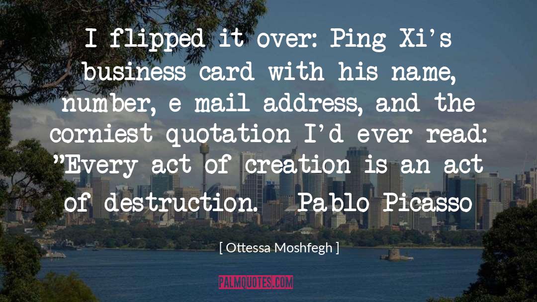 Business Card quotes by Ottessa Moshfegh