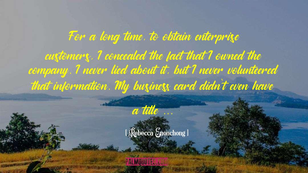 Business Card quotes by Rebecca Enonchong