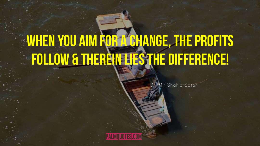 Business Change quotes by Dr. Mir Shahid Satar