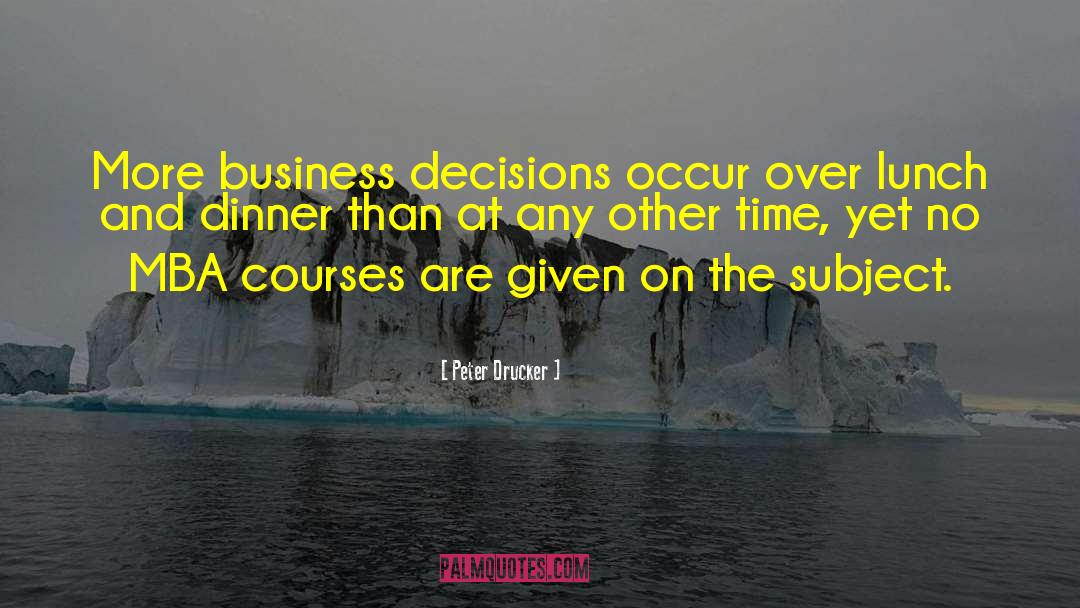 Business Decisions quotes by Peter Drucker