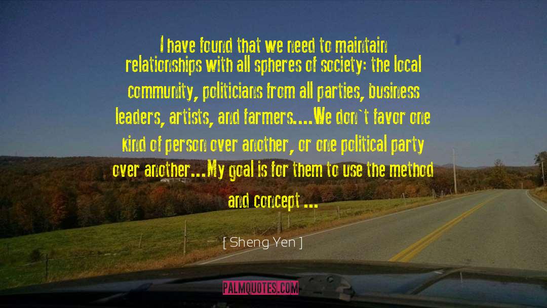 Business Leaders quotes by Sheng Yen