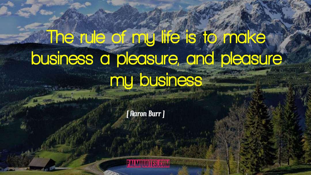 Business Life quotes by Aaron Burr