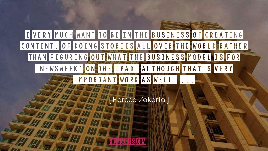 Business Model quotes by Fareed Zakaria