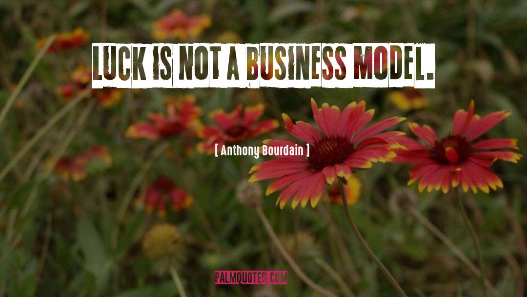 Business Model quotes by Anthony Bourdain