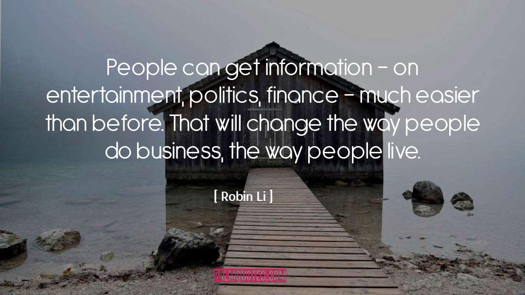 Business Opportunity quotes by Robin Li