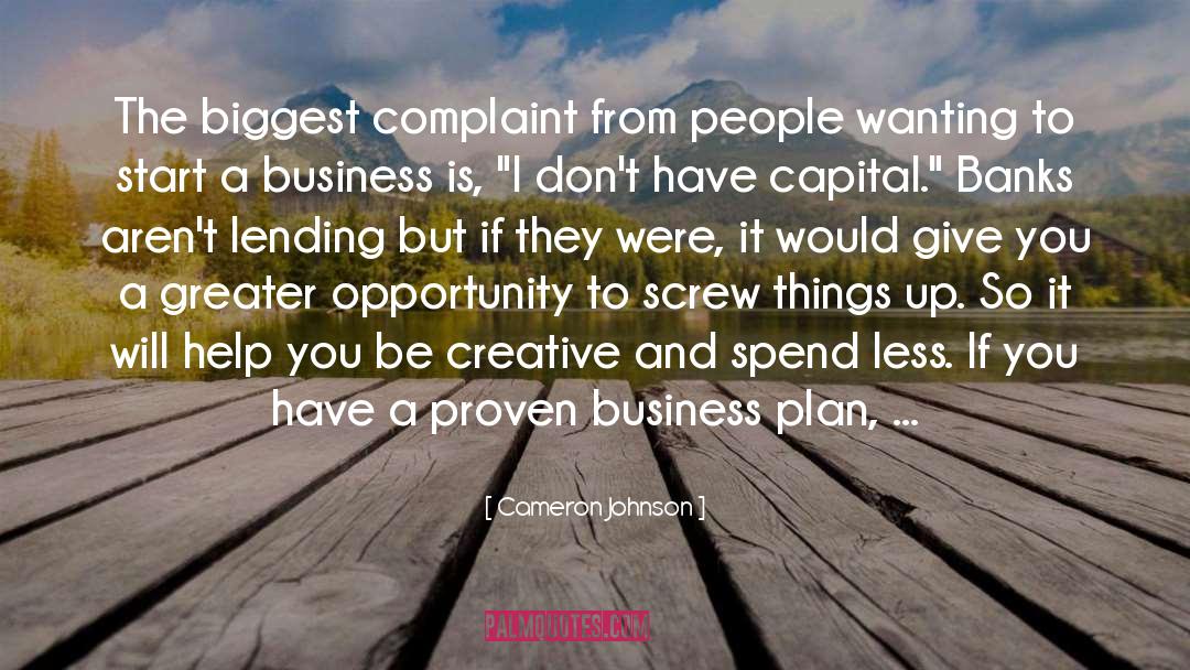 Business Plan quotes by Cameron Johnson