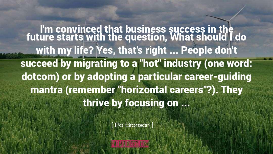 Business Success quotes by Po Bronson