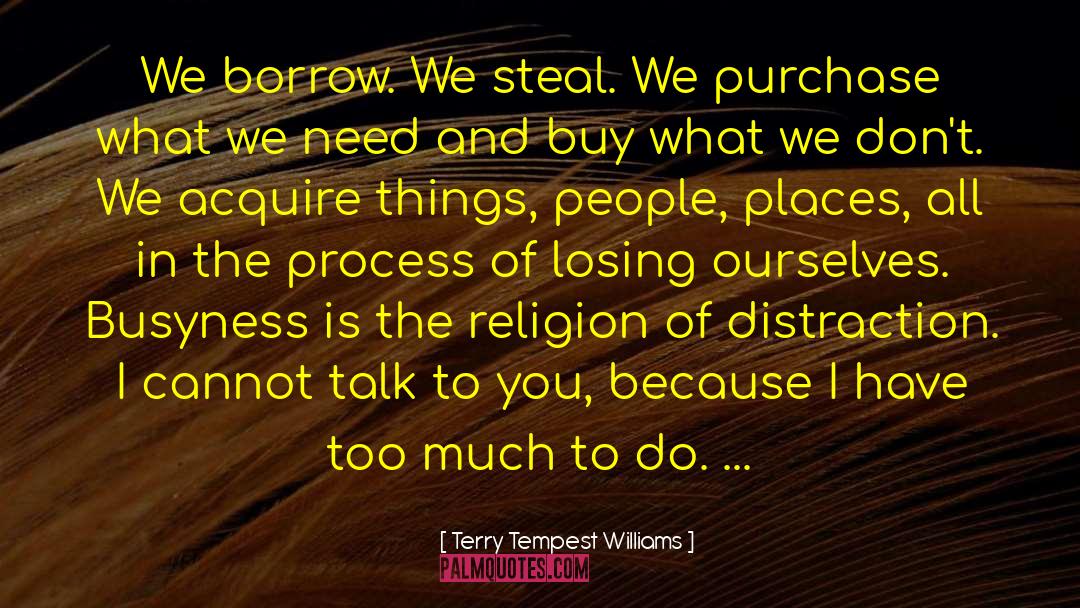 Busyness quotes by Terry Tempest Williams