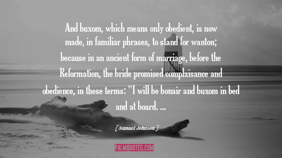 Buxom quotes by Samuel Johnson