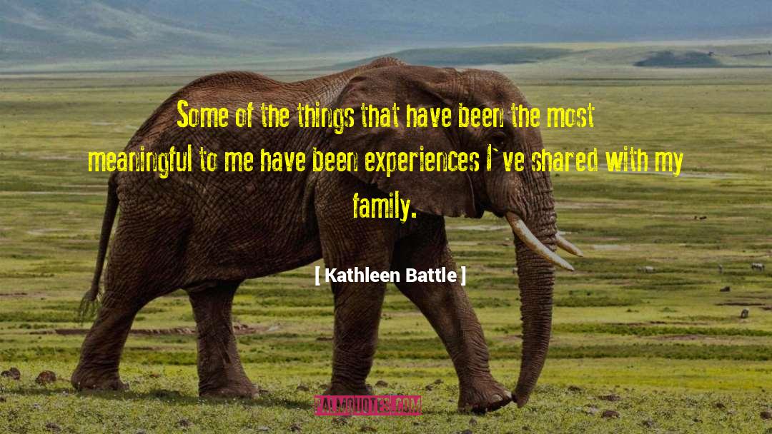 Buy Experiences quotes by Kathleen Battle