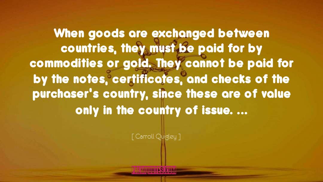 Buying Gold quotes by Carroll Quigley