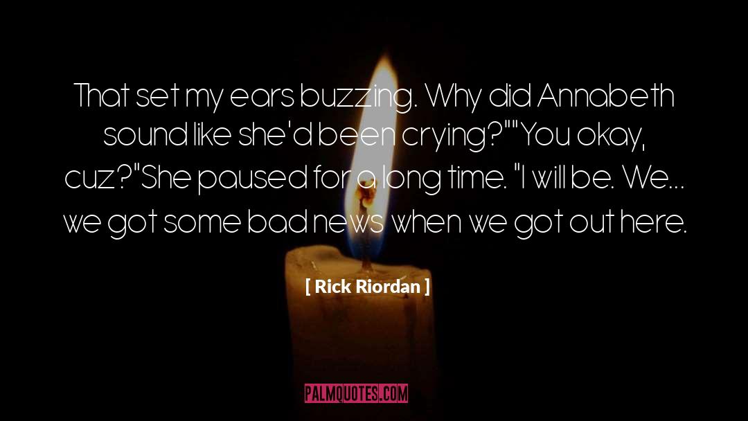 Buzzing quotes by Rick Riordan
