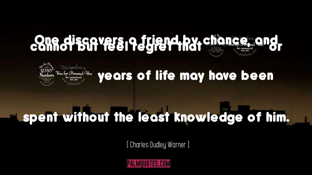 By Chance quotes by Charles Dudley Warner