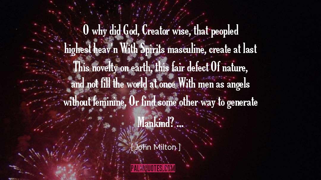 By The Angel quotes by John Milton