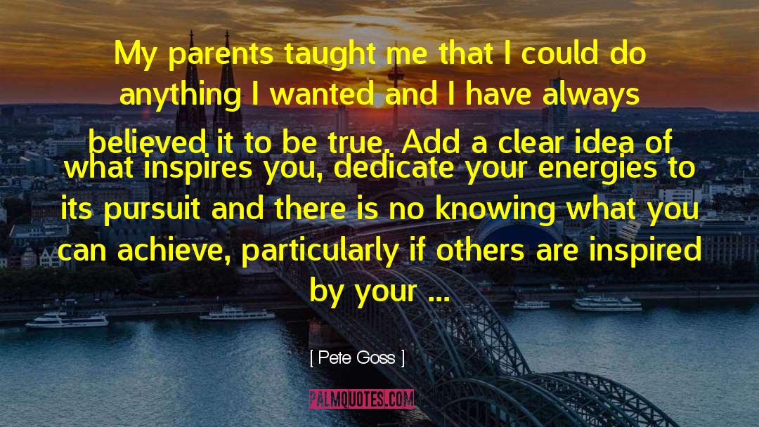 Bypassing Parenthood quotes by Pete Goss