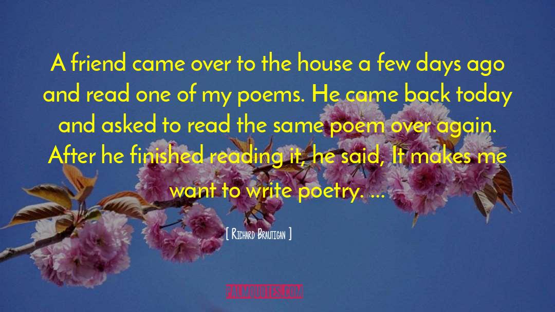 Bzam Poetry quotes by Richard Brautigan