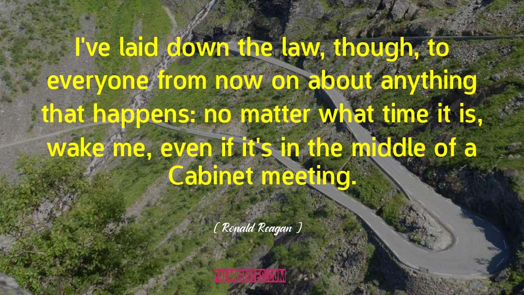 Cabinet quotes by Ronald Reagan